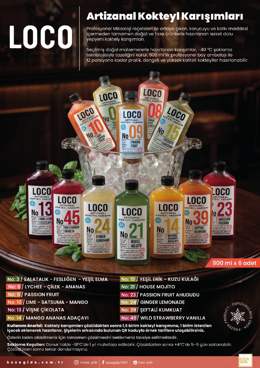 Loco Artizanal kokteyl karışımları